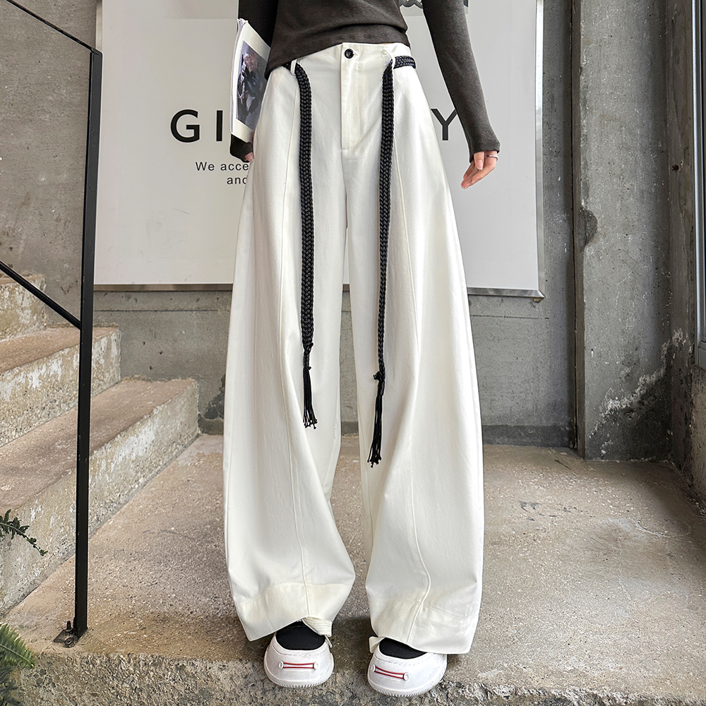 动感少女2025初秋季新款韩版时尚气质百搭显瘦休闲裤阔腿裤