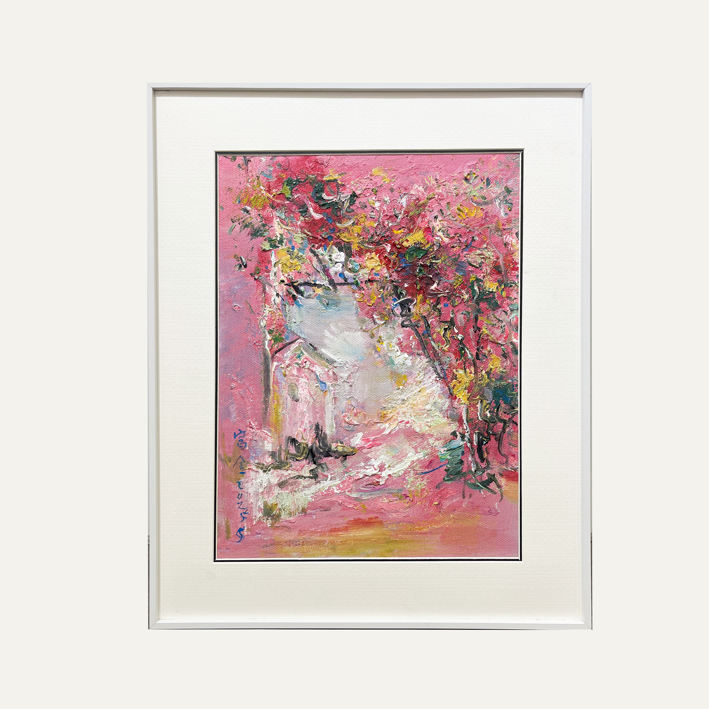 【凤凰木·红花楹】40*50 原创 油画 客厅餐厅卧室中古风法式奶油风