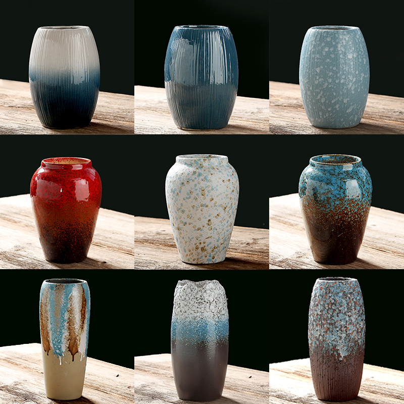 陶瓷花瓶轻奢高级感中式复古摆件客厅插花花瓶干花水培陶罐插花器