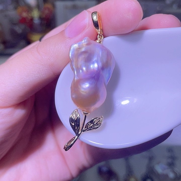 淡水珍珠合金颈饰01