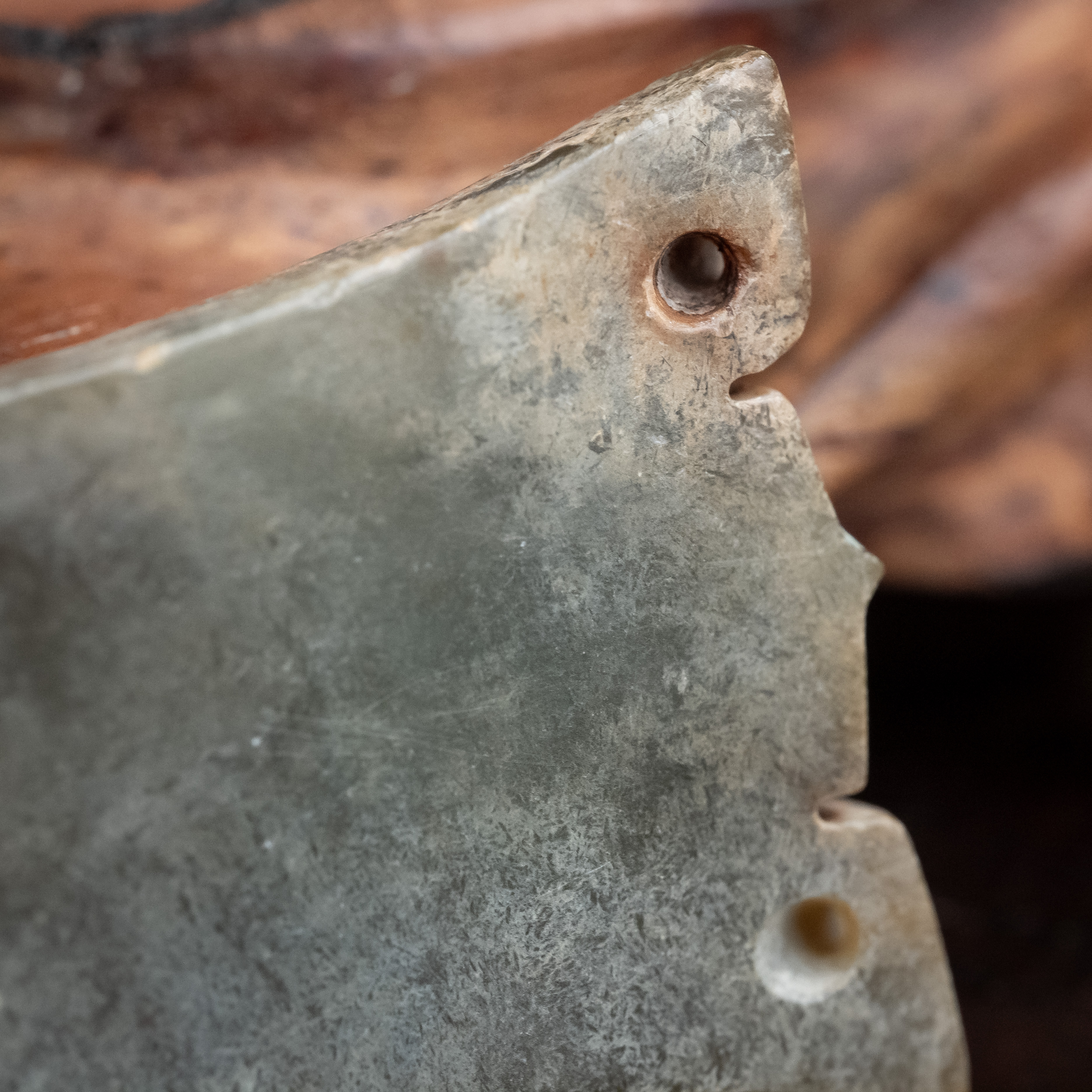 2001明代和田玉束绢佩花件2618