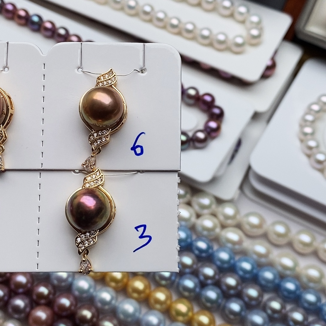 淡水珍珠银S925镶嵌颈饰