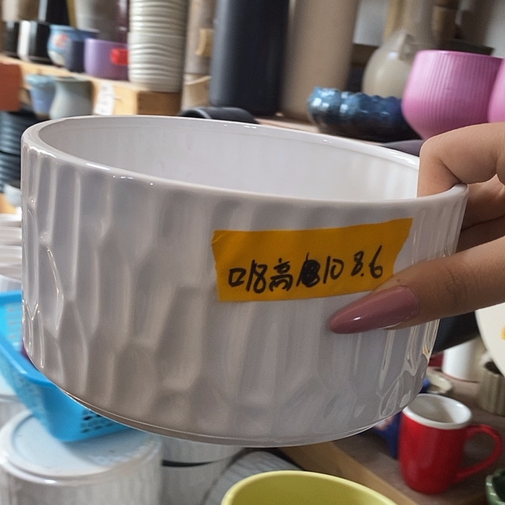 陶盆有孔 瑕疵针孔漏釉介意勿拍 口高