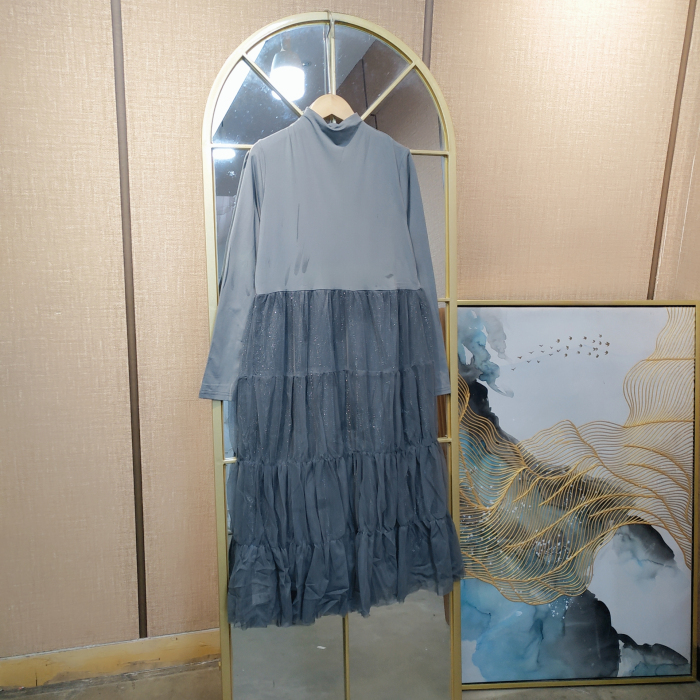 CJ115孕妇灰色连衣裙90-120