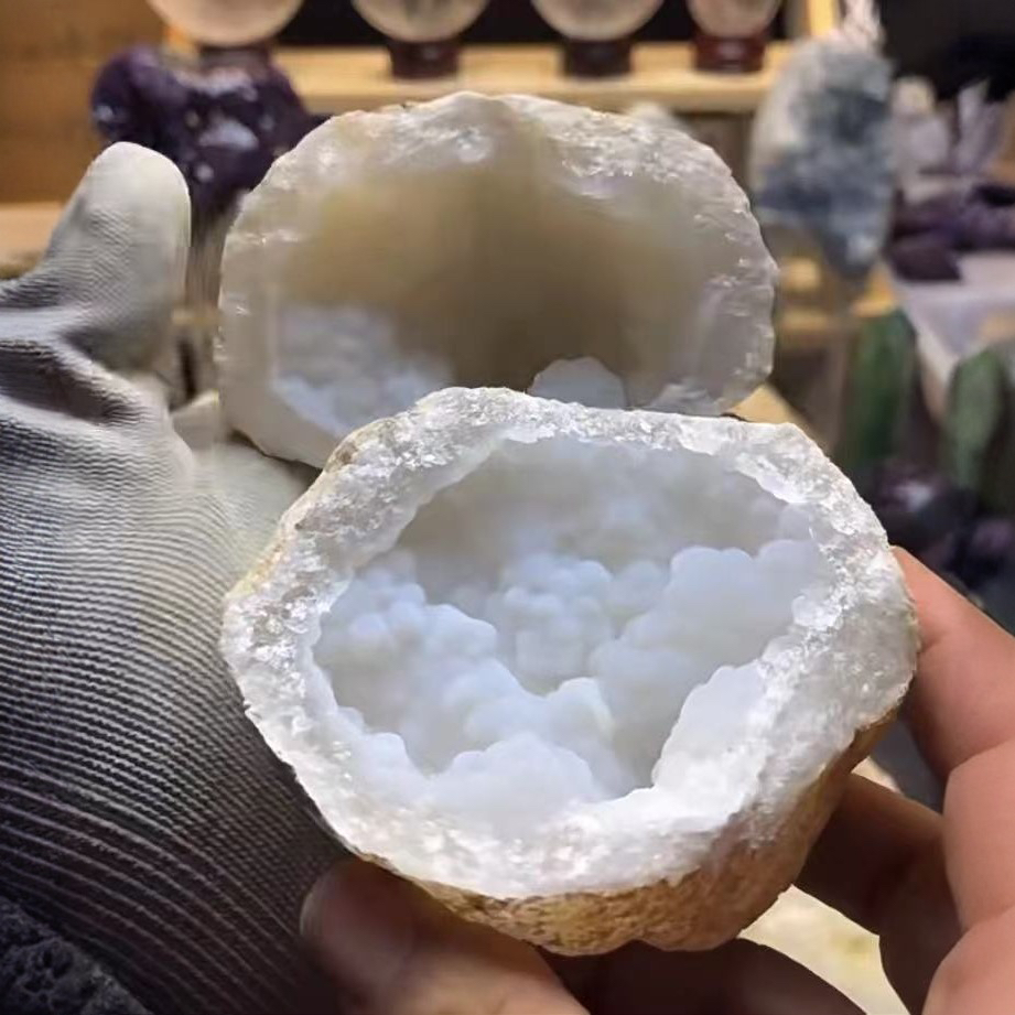 天然摩洛哥晶洞墨西哥晶洞摆件创意居家摆件轻奢简约时尚创意摆件