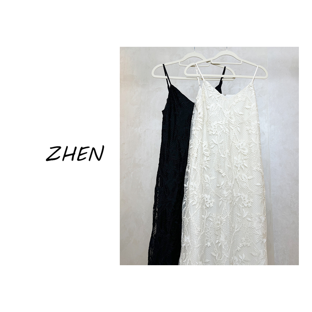 【ZHEN】25K00472 2025新款时尚气质修身显瘦小众设计连衣裙女
