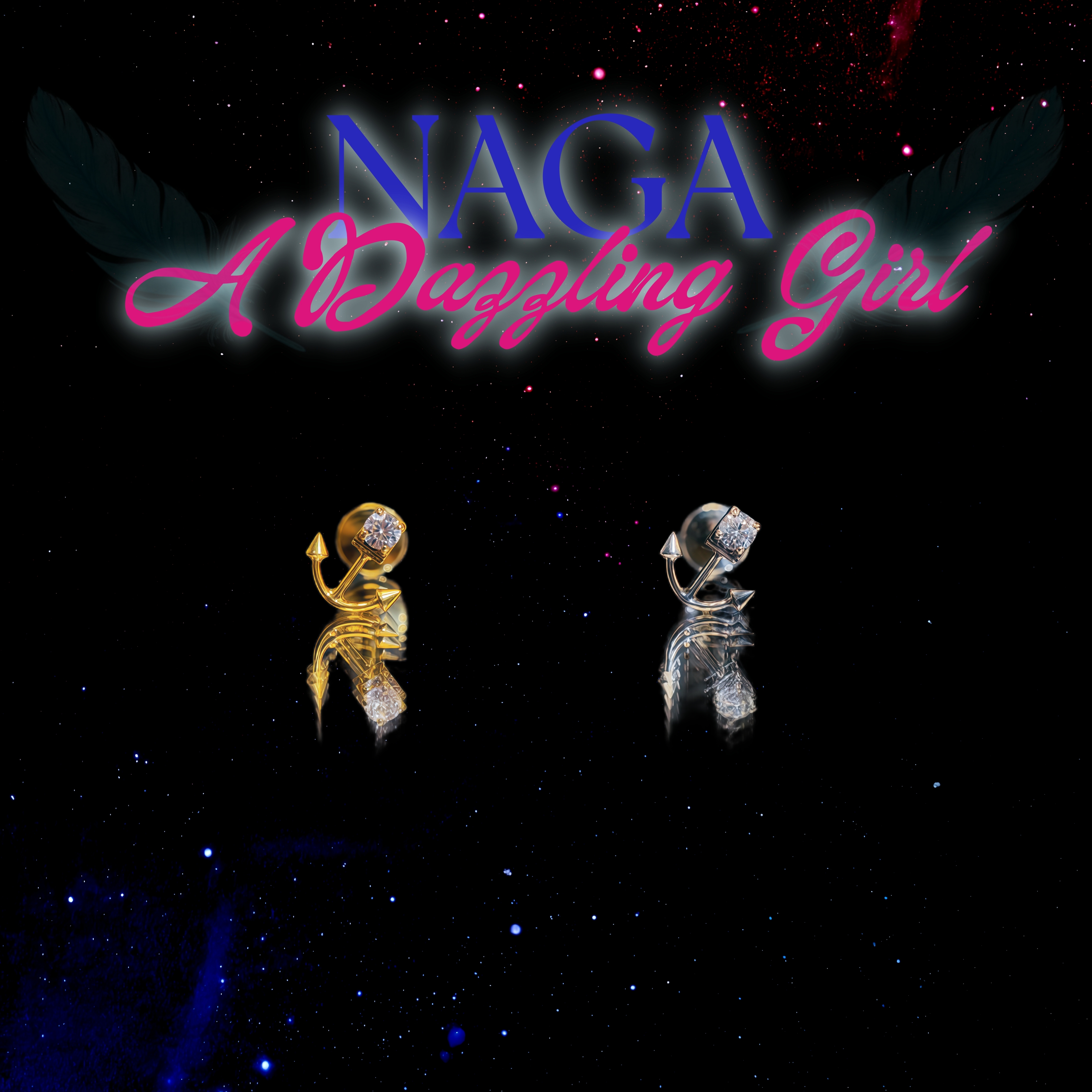 钛合金锆石耳饰 钛合金爆闪锆石耳钉0.9牙防敏养耳洞【单钻船锚】