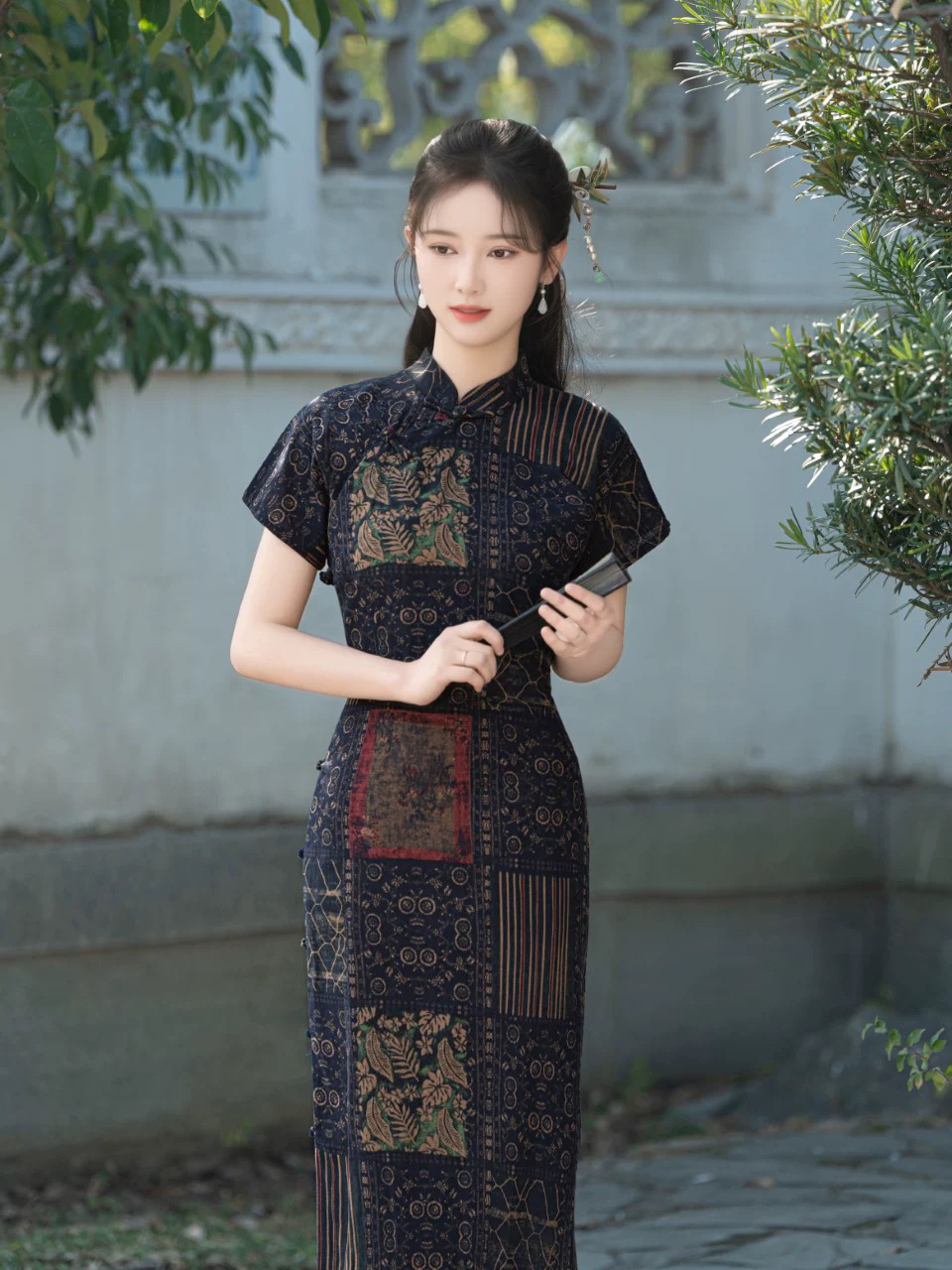 【孤馆深沉】25年新款夏款气质显瘦旗袍裙S-3XL
