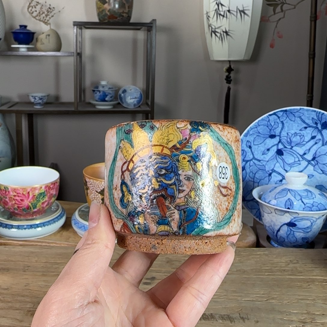 杯景德镇陶瓷柴烧多人