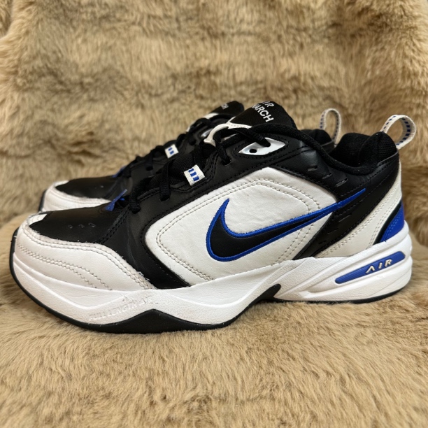 90新 NIKE/耐克 42.5码270/微瑕 Nike AirMonarch IV 老爹鞋 白黑