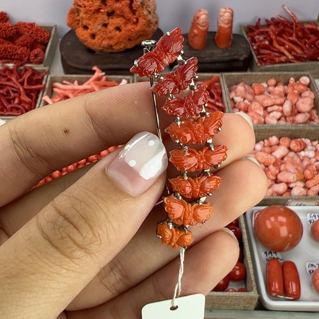 银S925蝴蝶渐变镶嵌