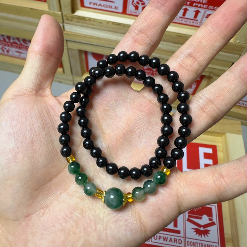 STJ038黑檀木双圈精美手串无礼盒