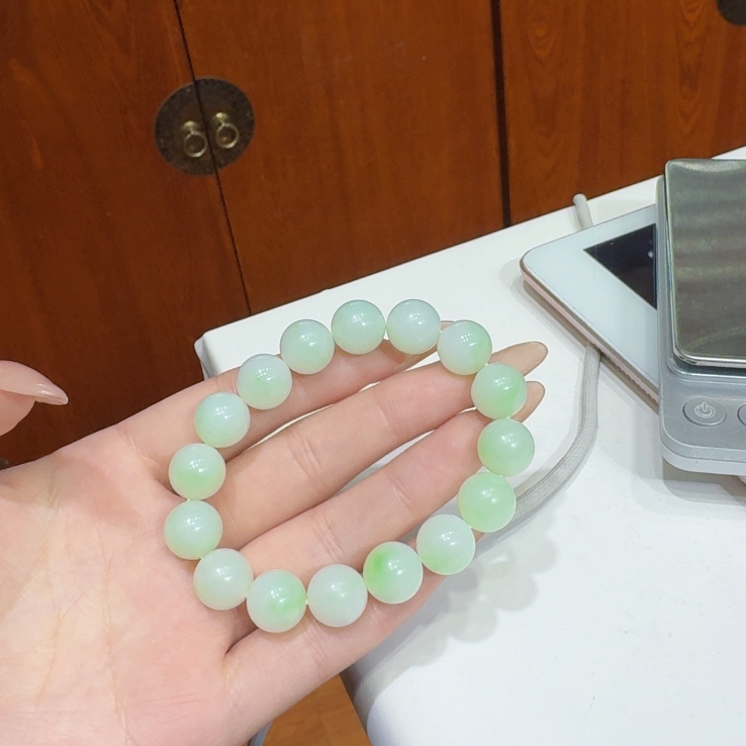 和田玉翠青卡12未镶嵌