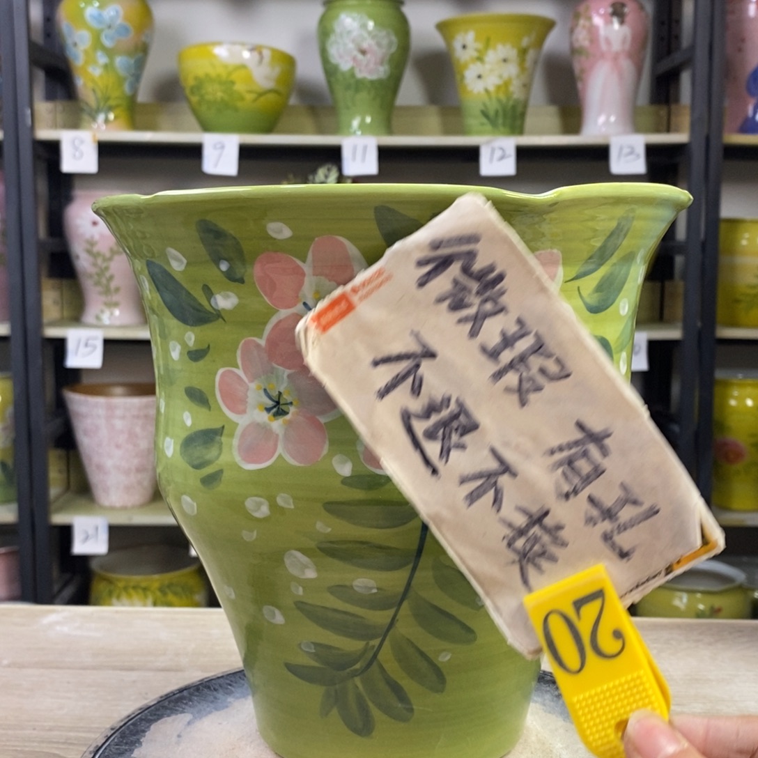 景德镇手工手绘陶瓷花盆