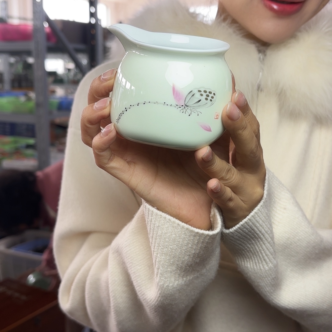 龙泉云间青瓷小米茶器