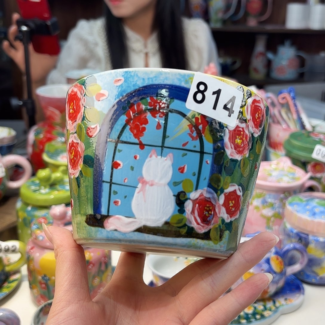 瓷片芸*景德镇手绘高温釉下彩陶瓷茶具