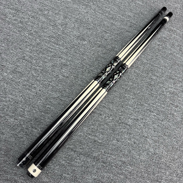 福杆花蝴蝶台球杆，光把中式八球台球杆，黑白轮各一个