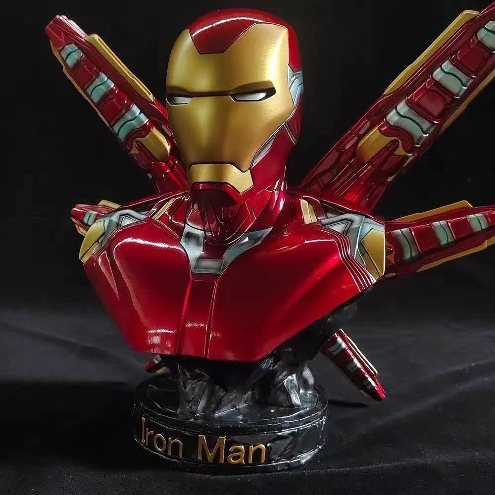 钢铁侠MK85胸像半身复仇者摆件联盟GK树脂材质手办发光高65cm宽35