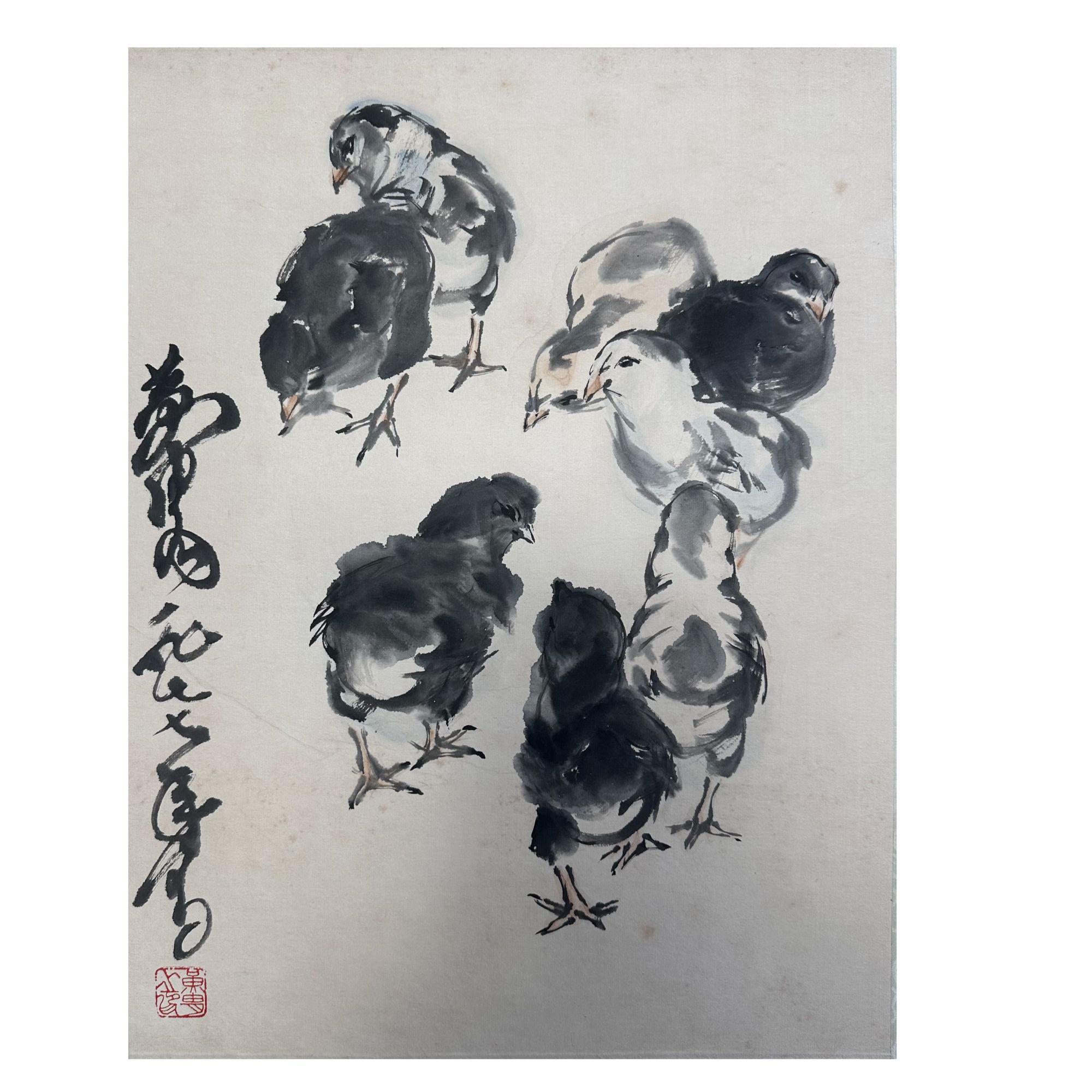 H-J-Z强-641 小鸡图 45cm×33cm 镜片