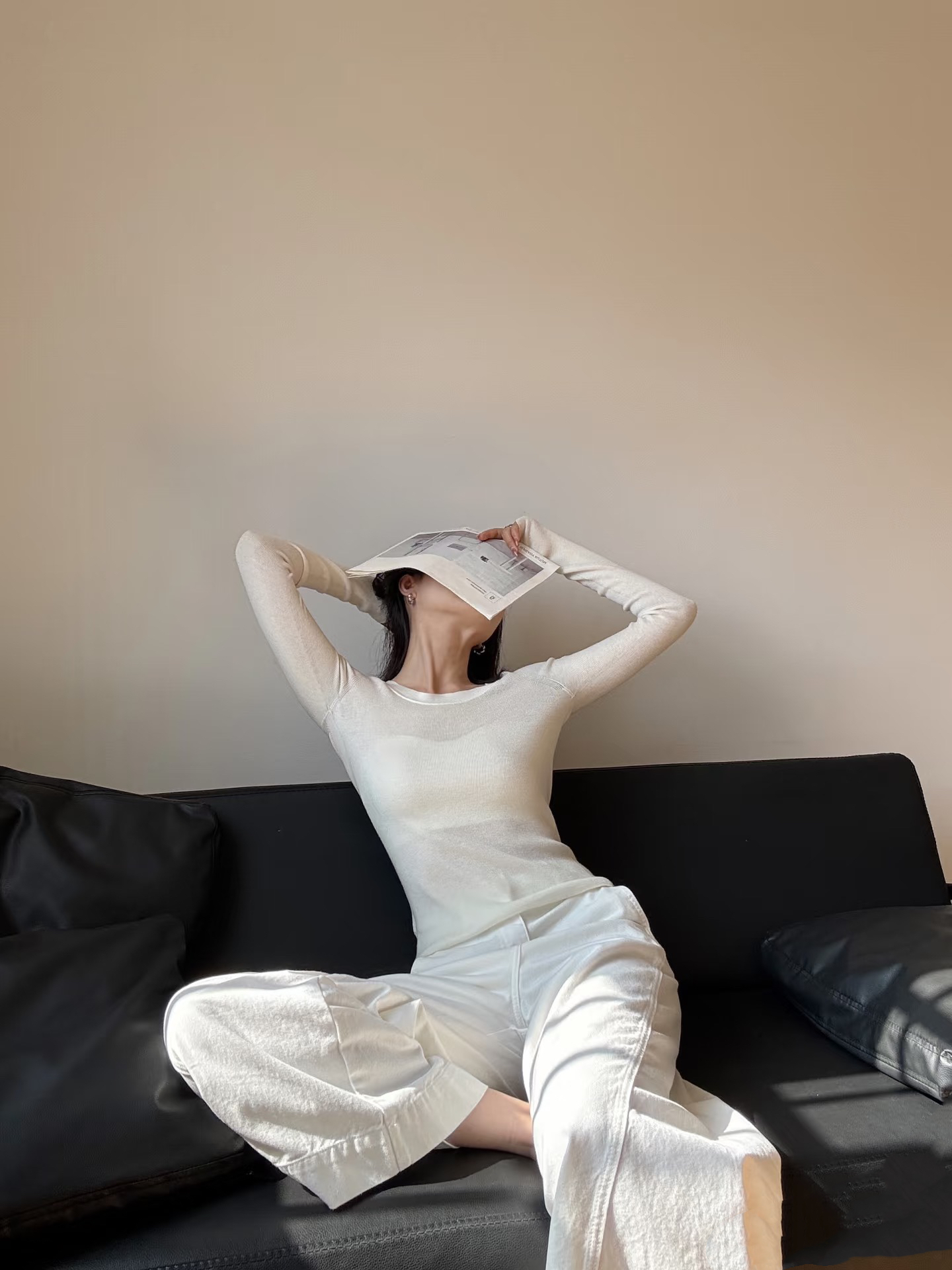 常规款纯色通勤毛针织衫法式复古性感