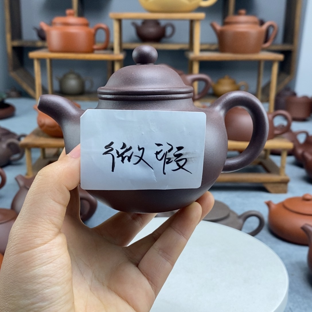 紫砂茶壶天青掇球