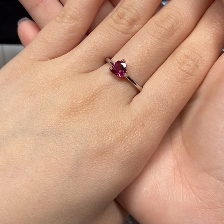 石榴石戒指银S925镶嵌