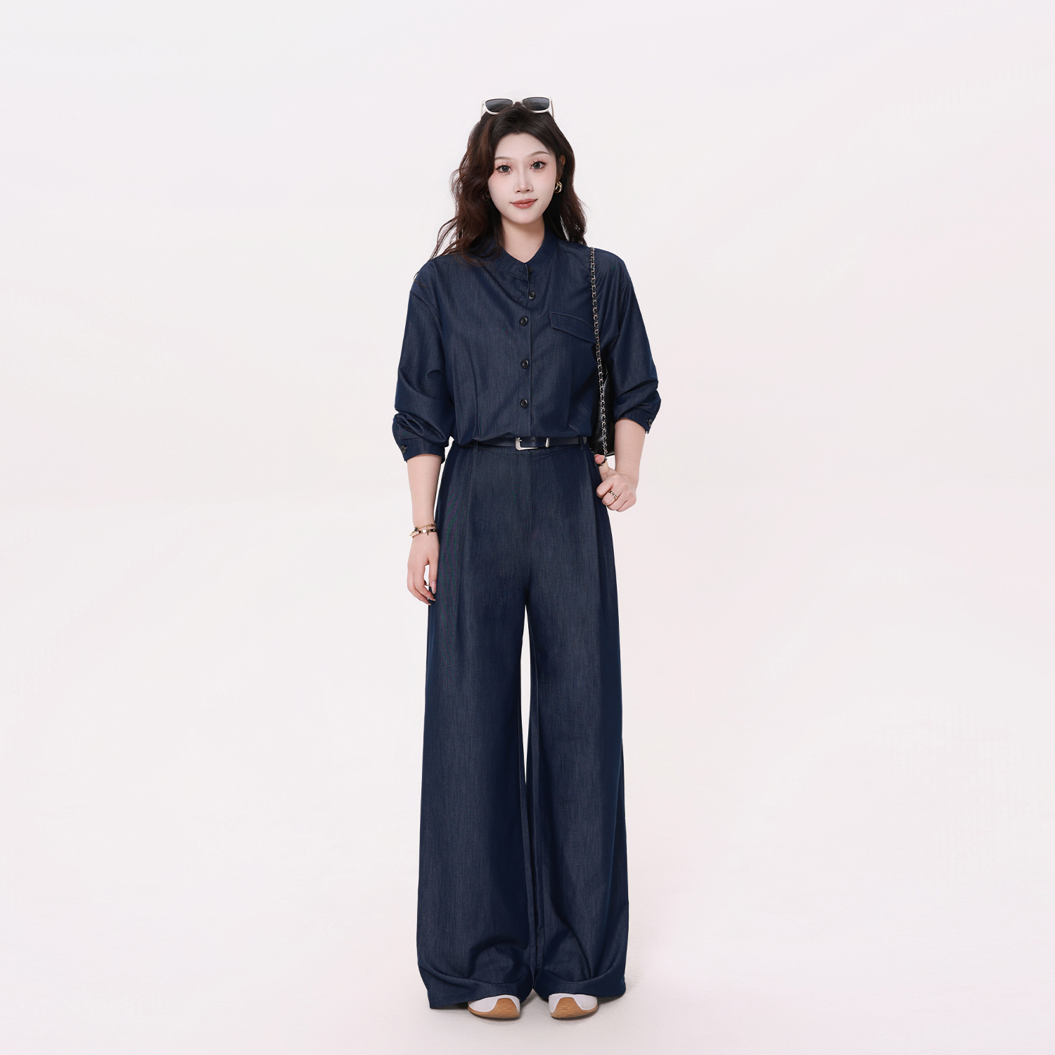 LX【百搭自由】蛋妹大码女装微胖mm春秋显瘦长袖裙子连衣裙DM32607