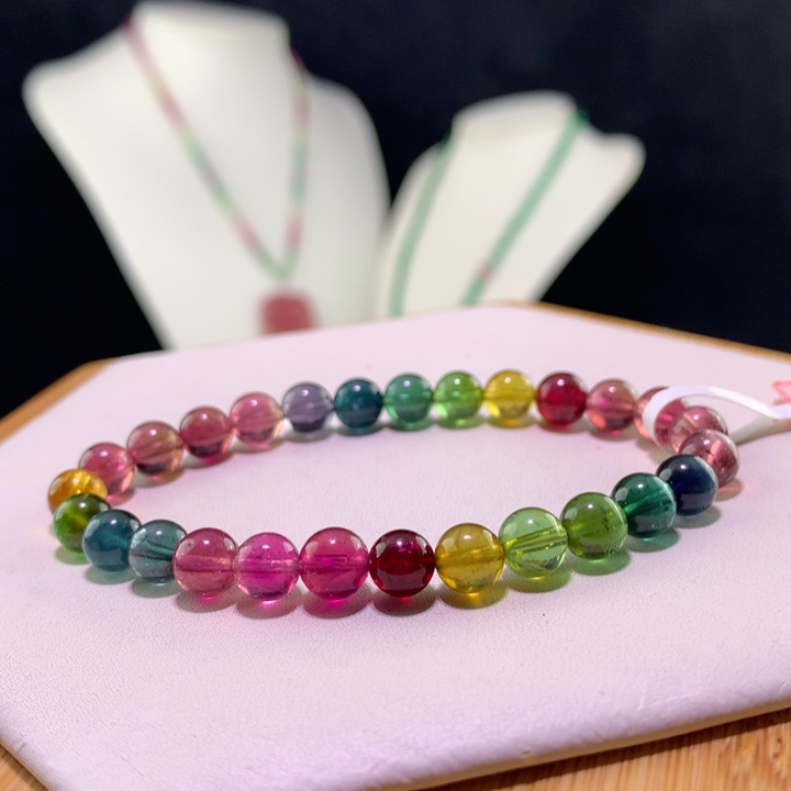 双色碧玺手链未镶嵌