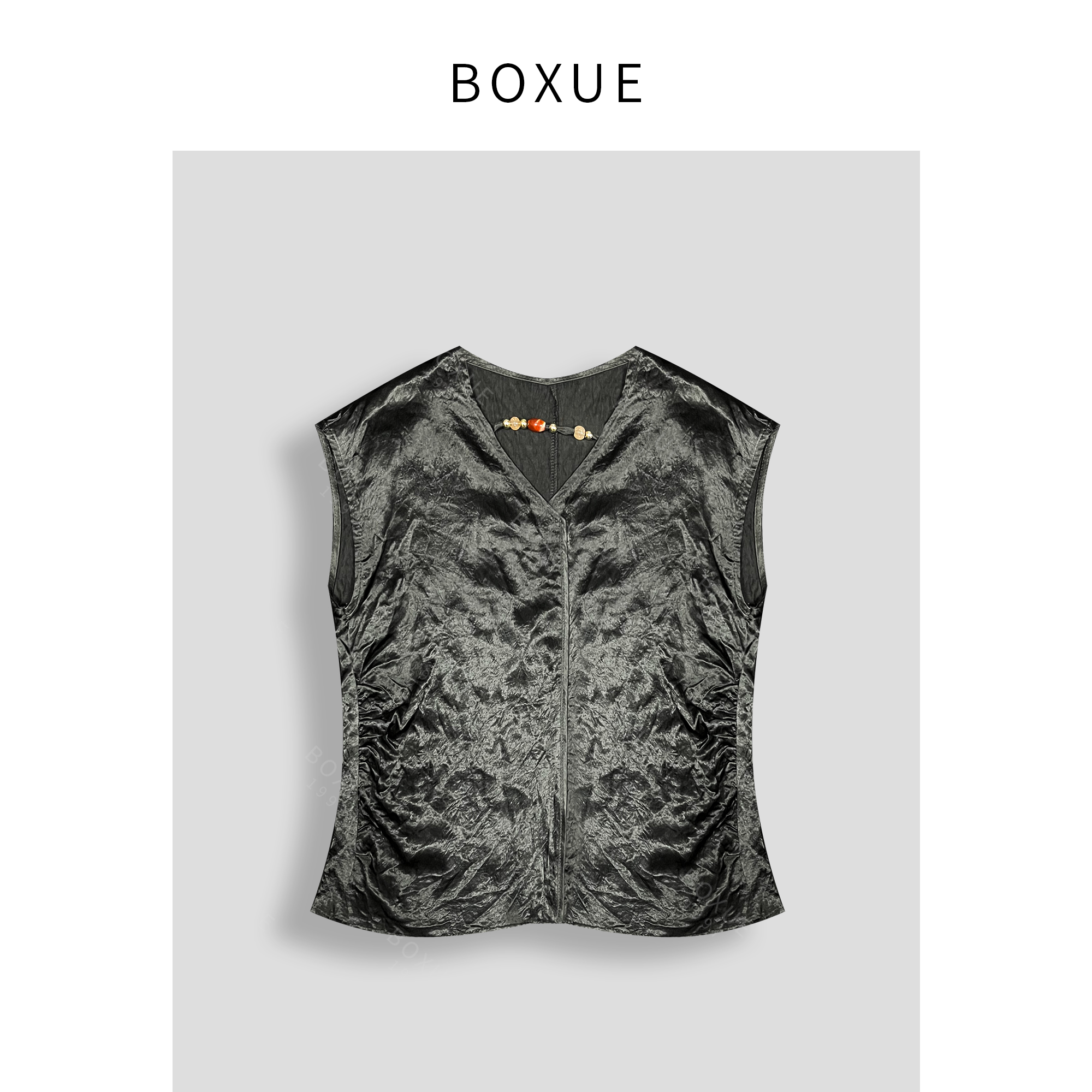 BOXUE 2024休闲百搭设计感福利款马夹 外套#250103A30