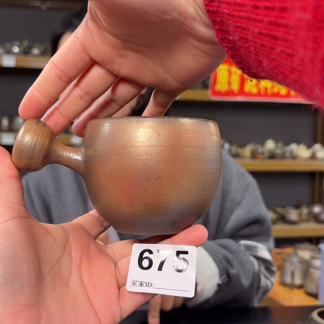 杯坭兴陶柴烧全手工原矿泥料杯