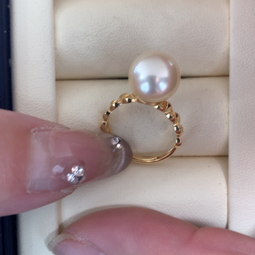 海水珍珠戒指银S925镶嵌