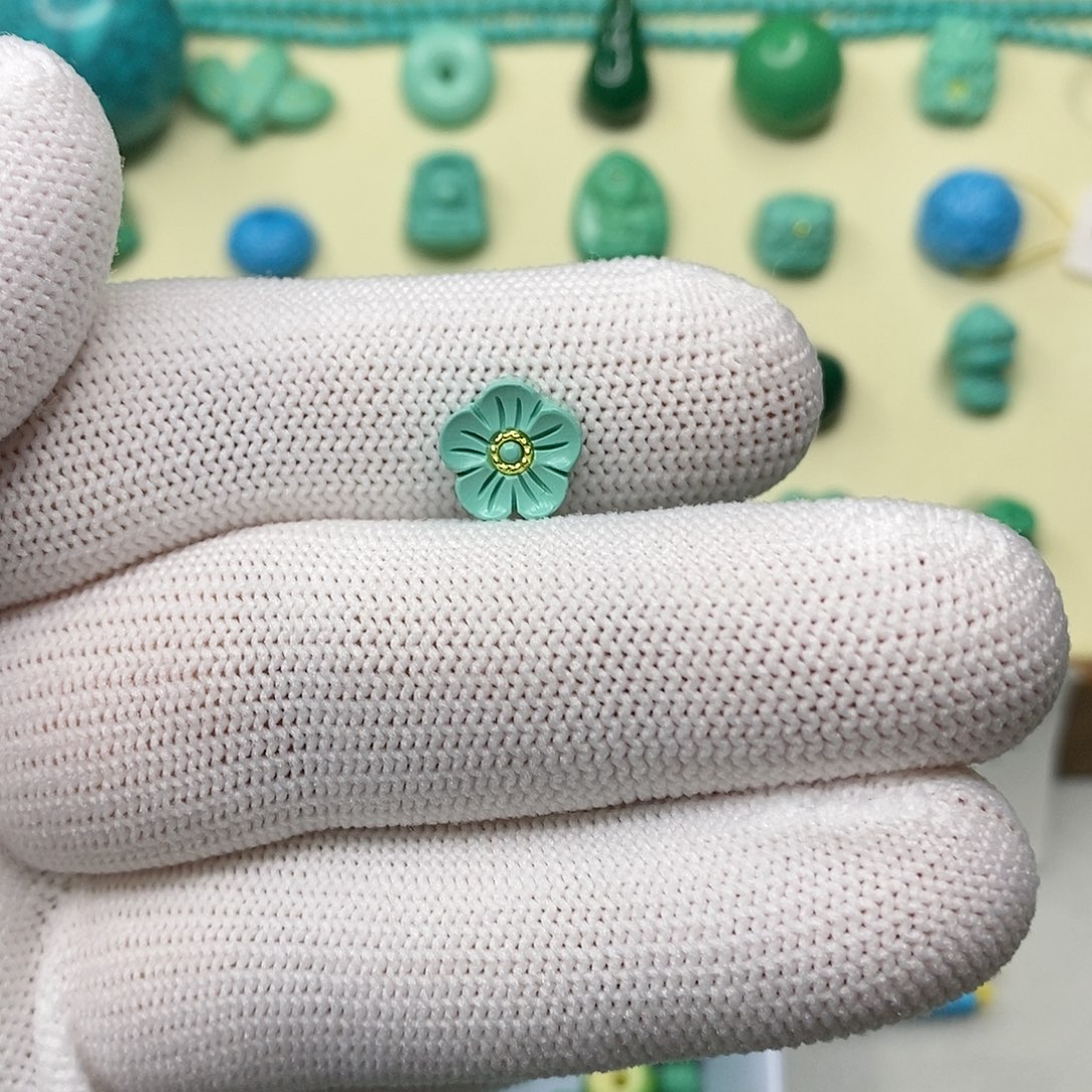 卡9.8mm绿色小花开播礼