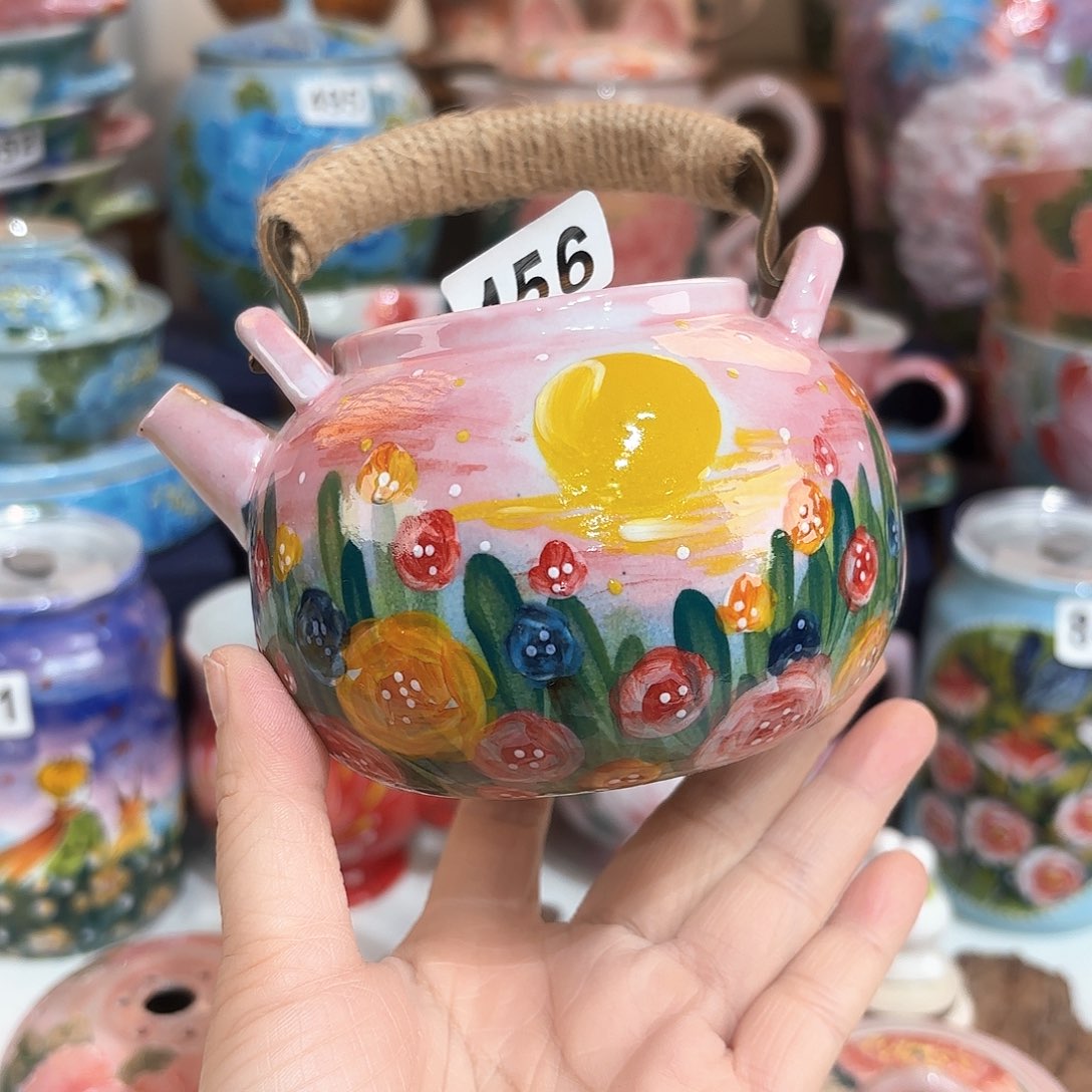 景德镇手绘高温釉下彩陶瓷茶具