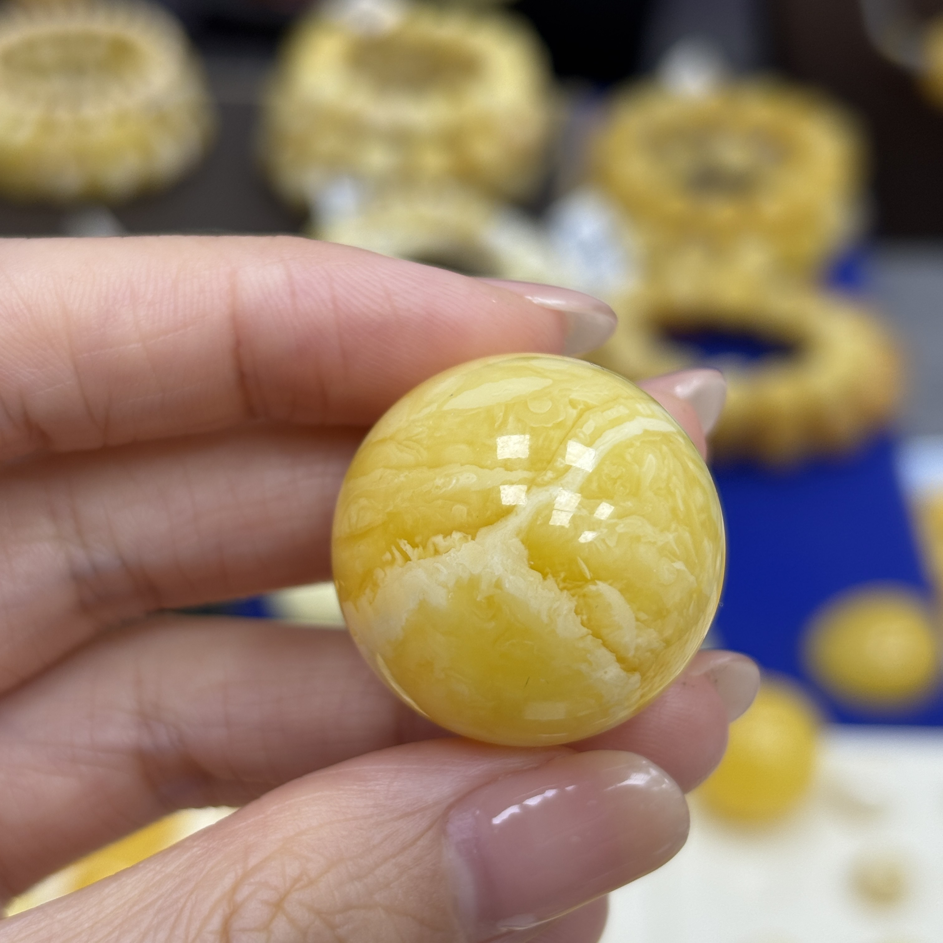 25.9mm 小妖珠宝天然原矿琥珀蜜蜡