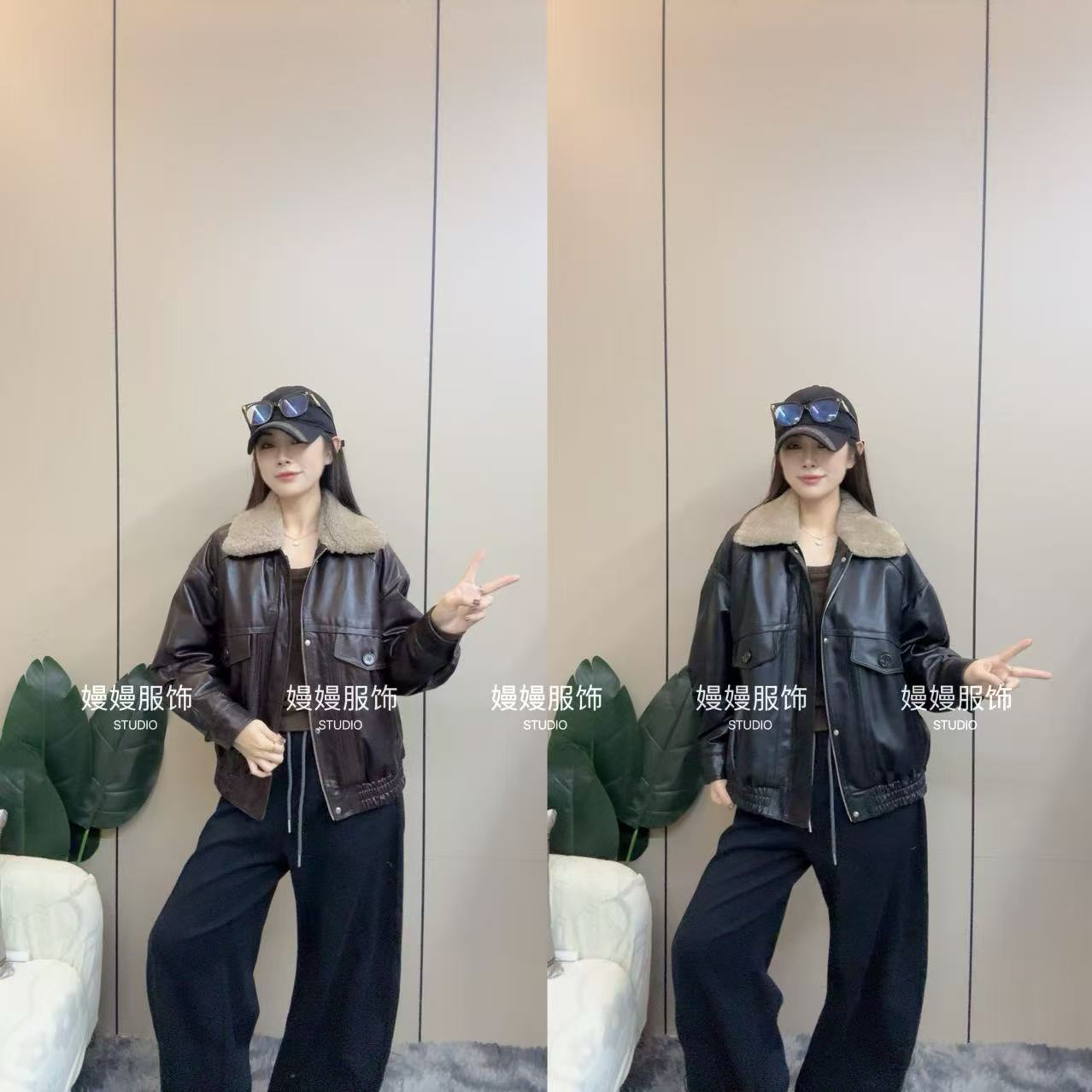 【MM推荐】休闲夹克款式绵羊皮羽绒外套女款显瘦