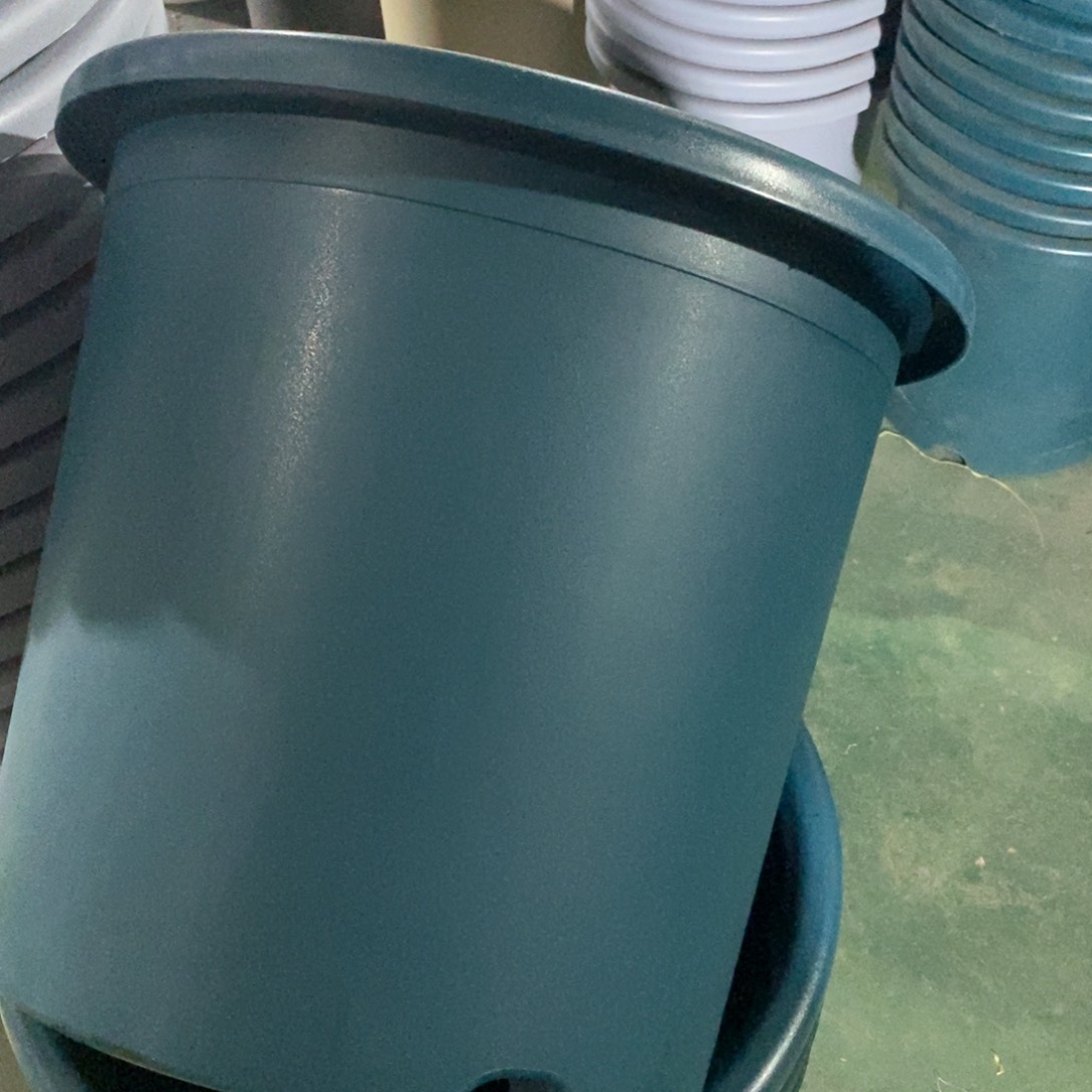 树脂四季盆9#无拖军绿4