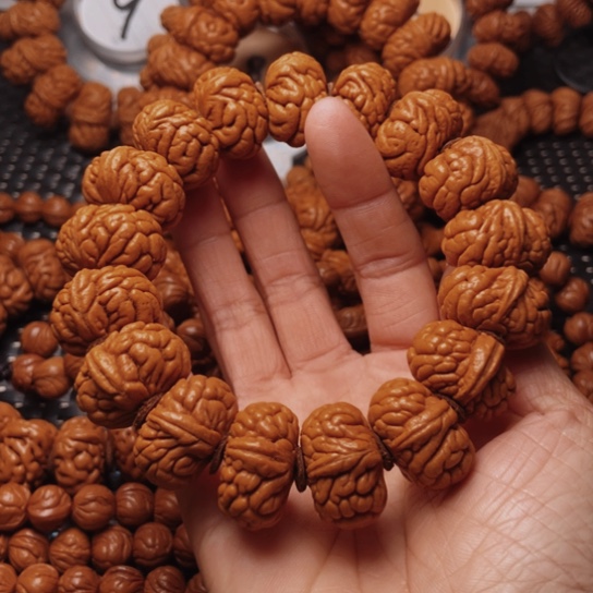 桃核手串二*！龙纹桃核