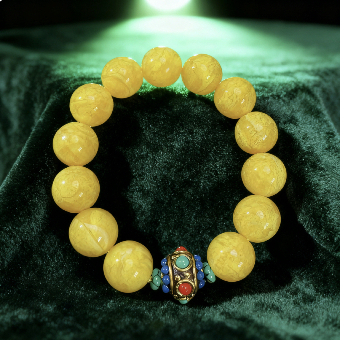 Q.  黄色满蜜手串   A122-CDN-2A