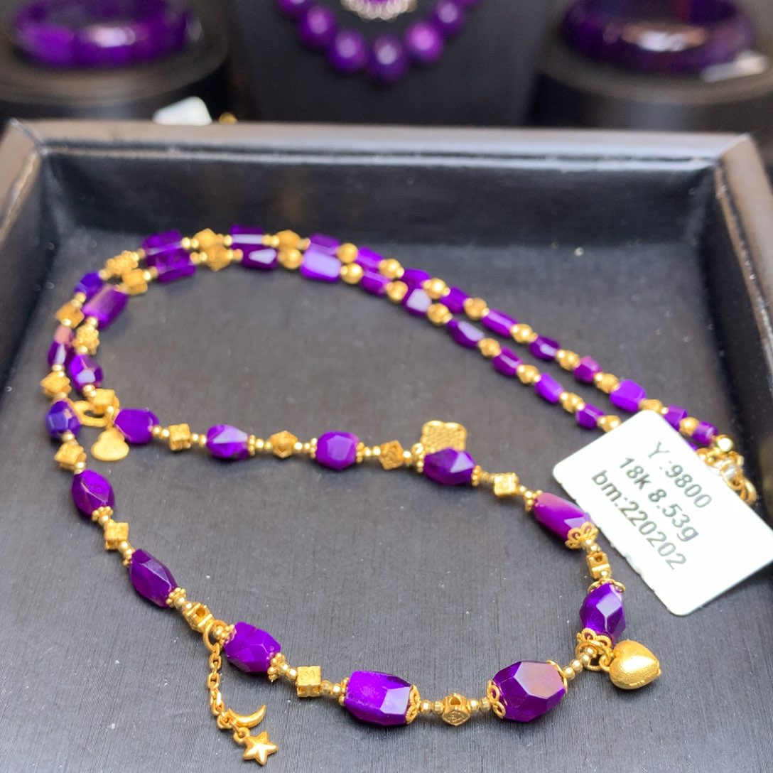 苏纪石（舒俱来）项链18K金镶嵌