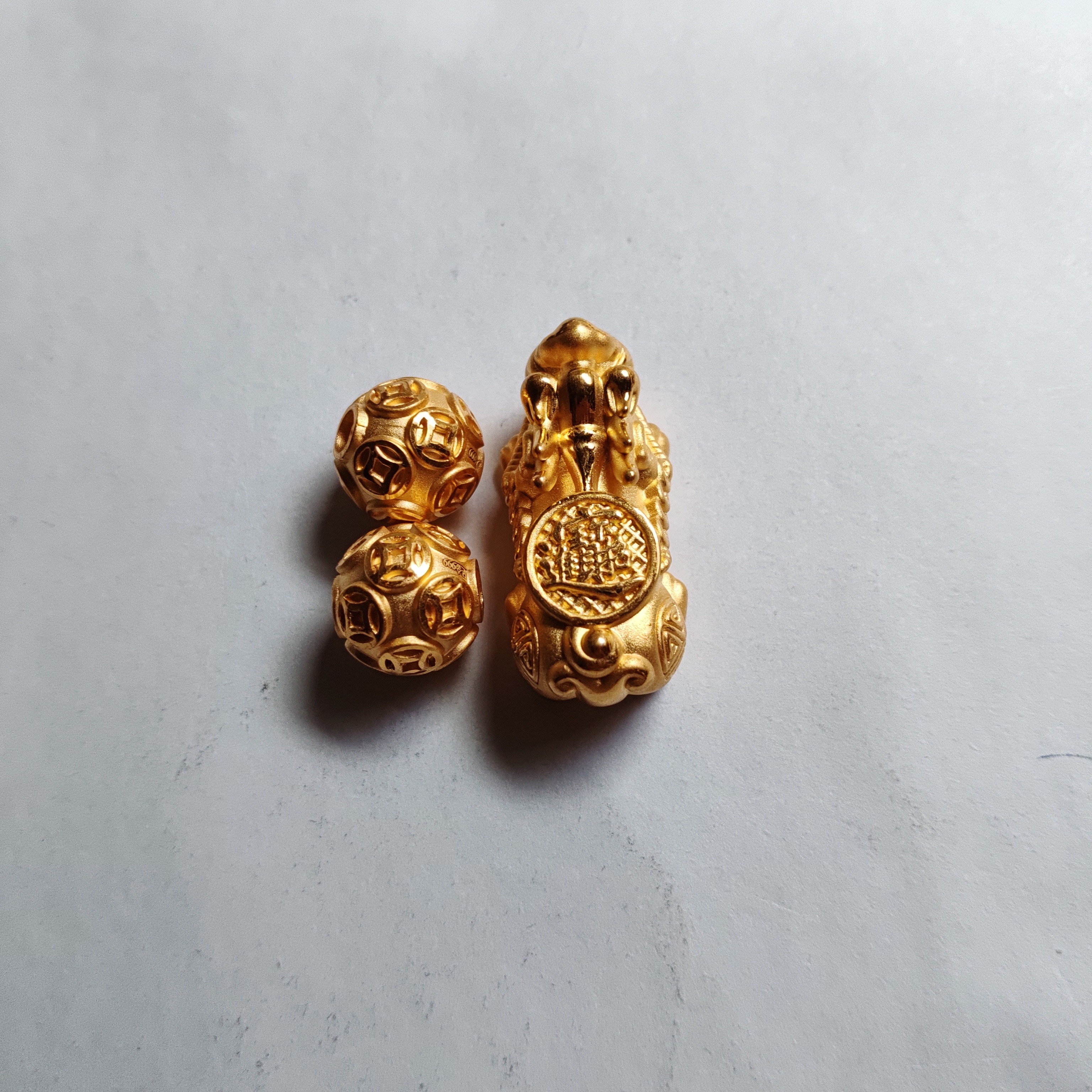 金元宝足金999貔貅珠子首饰