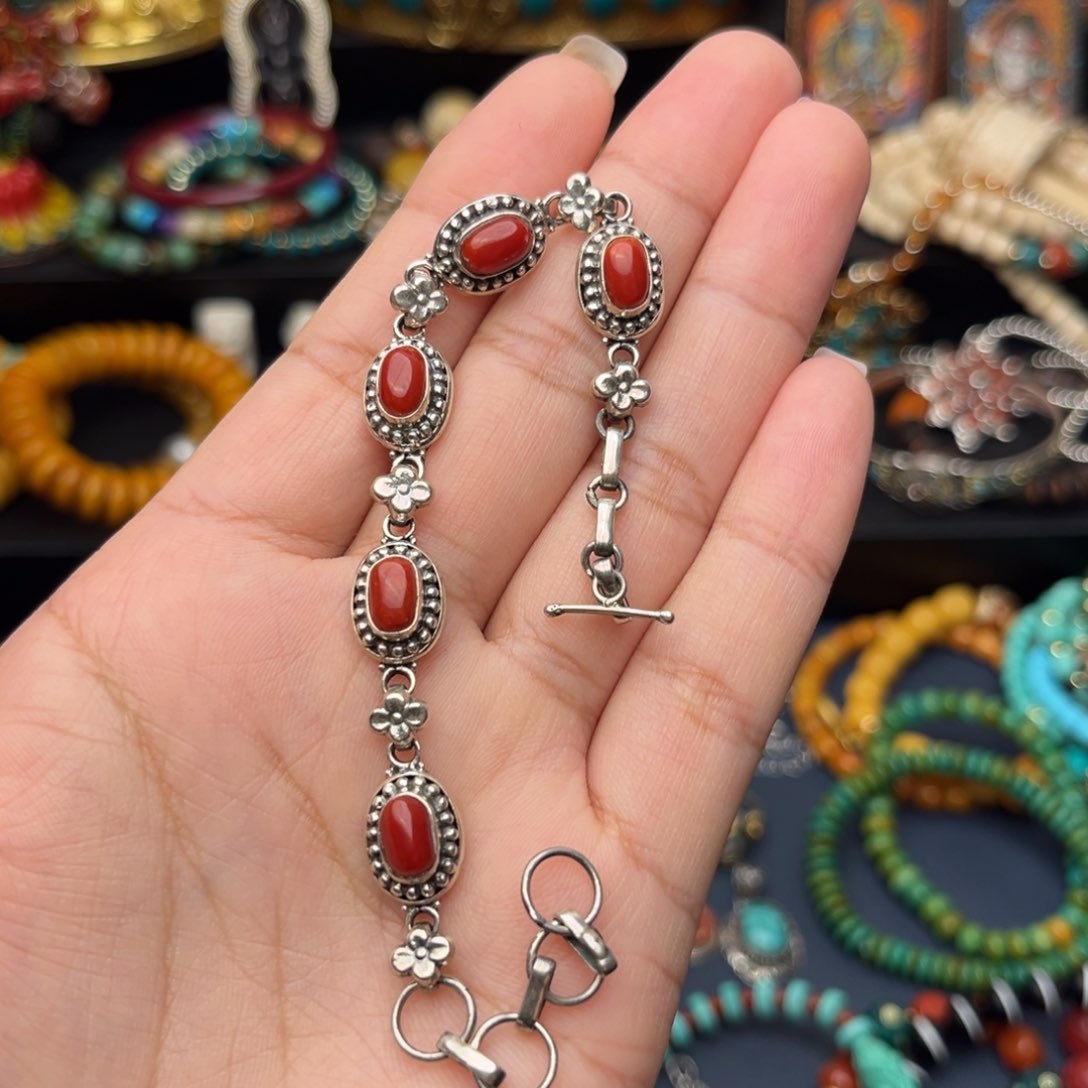 泥塑，*，绝美精致手链红漂亮