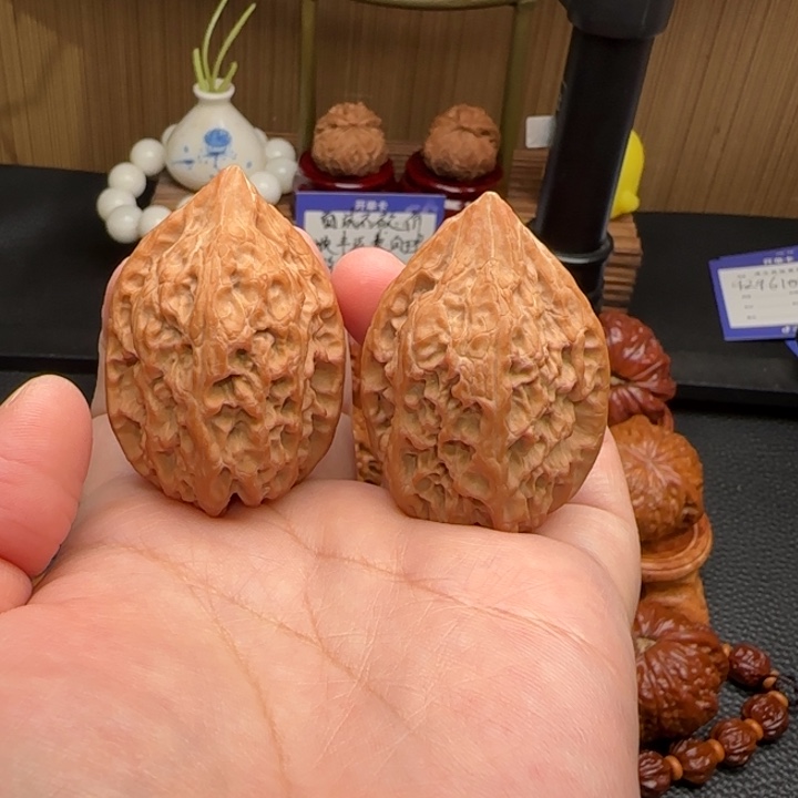 文玩核桃把件沈鸡全品