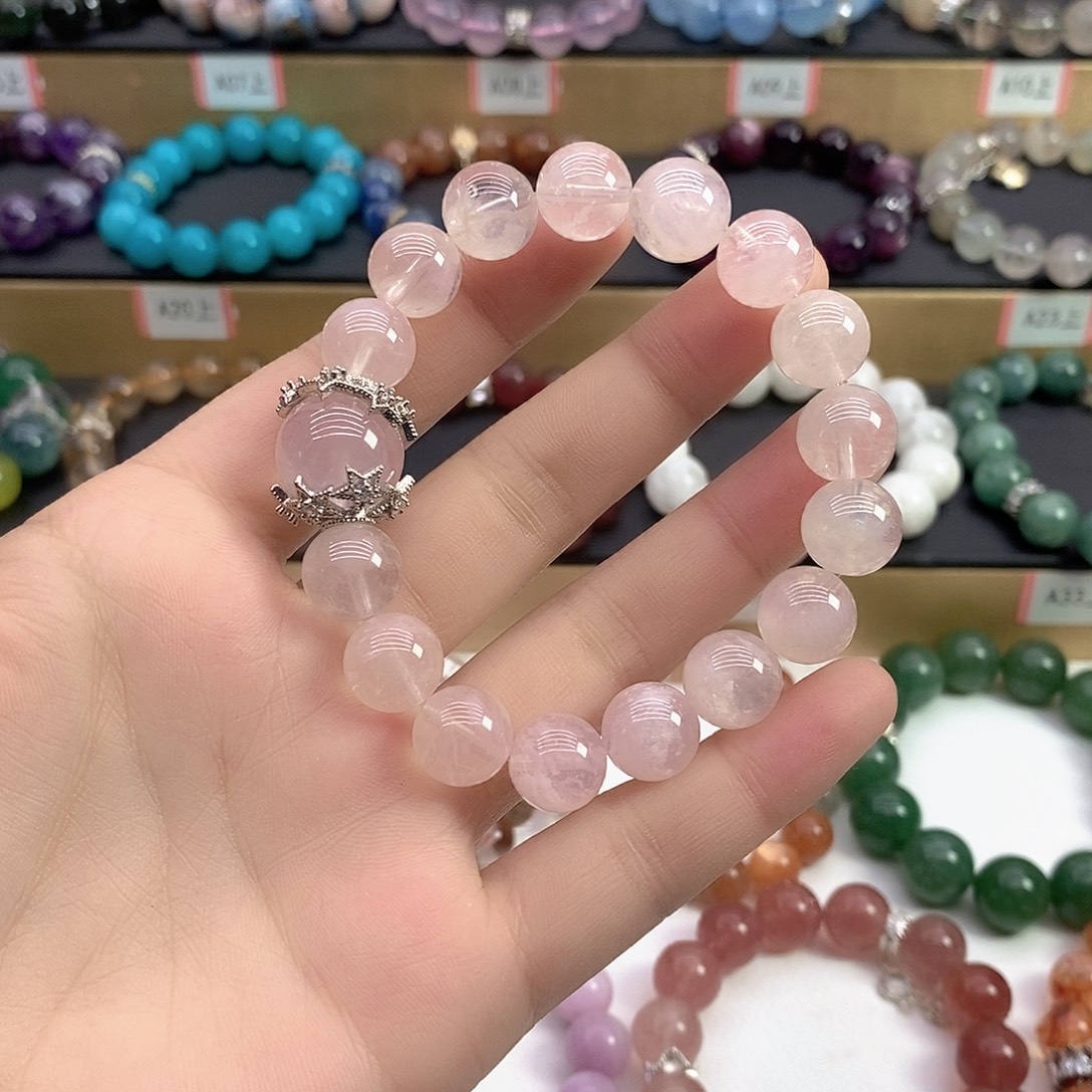 手链未镶嵌水晶粉雪花幽灵