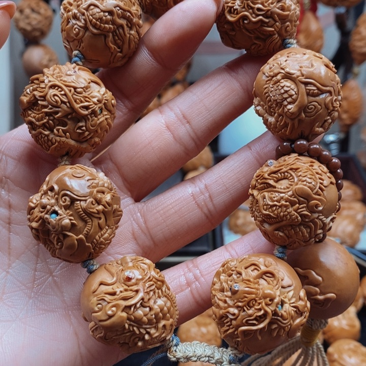 橄榄核手串/手链九龙戏珠2.6