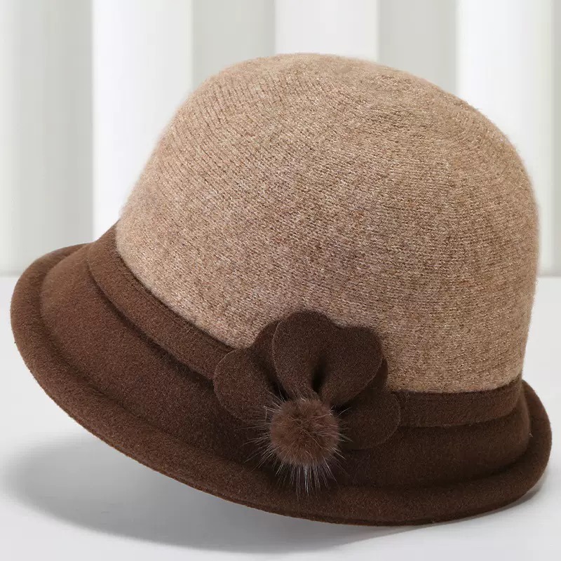 中老年人帽子女秋冬季妈妈加厚保暖盆帽春秋老太太渔夫帽 