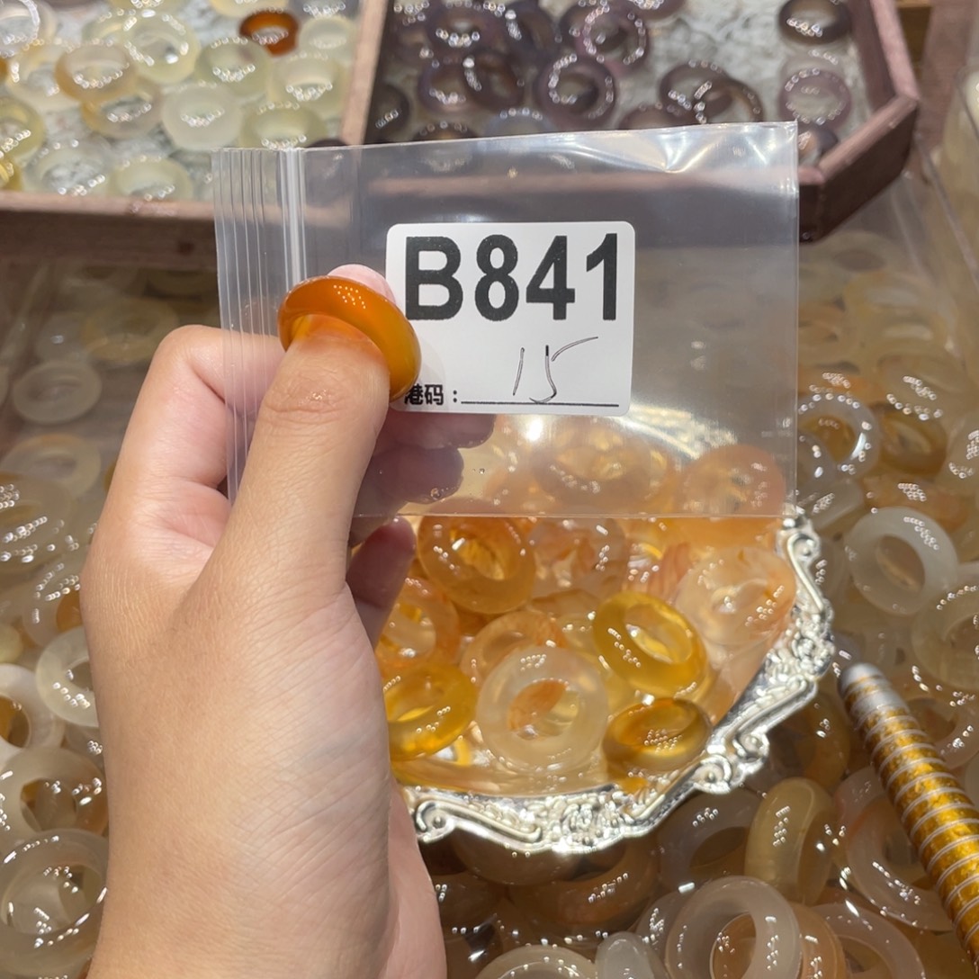 玛瑙/玉髓未镶嵌戒指841