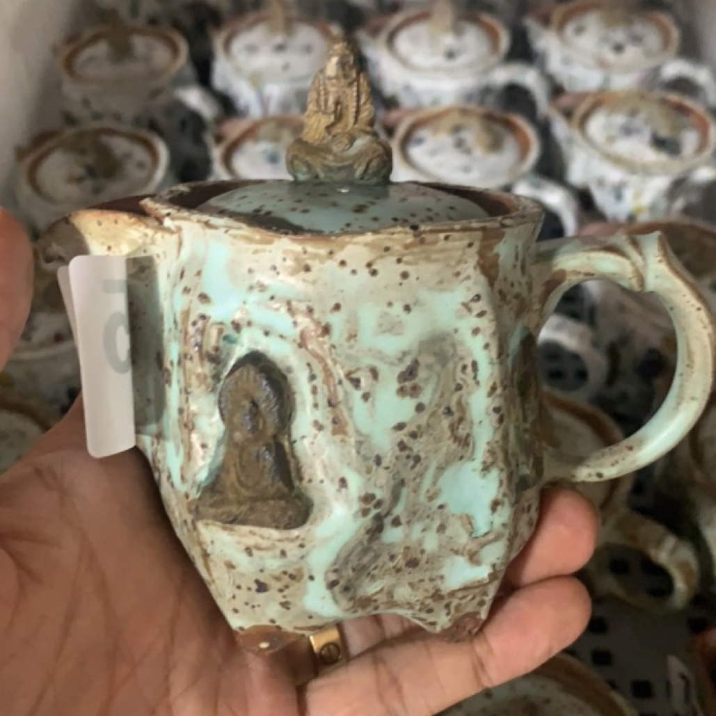 杨树手作薄荷绿敦煌系列达摩正把