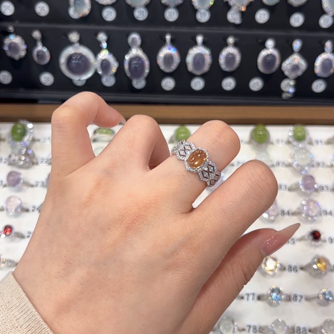 @***菜银S925镶嵌水晶戒指