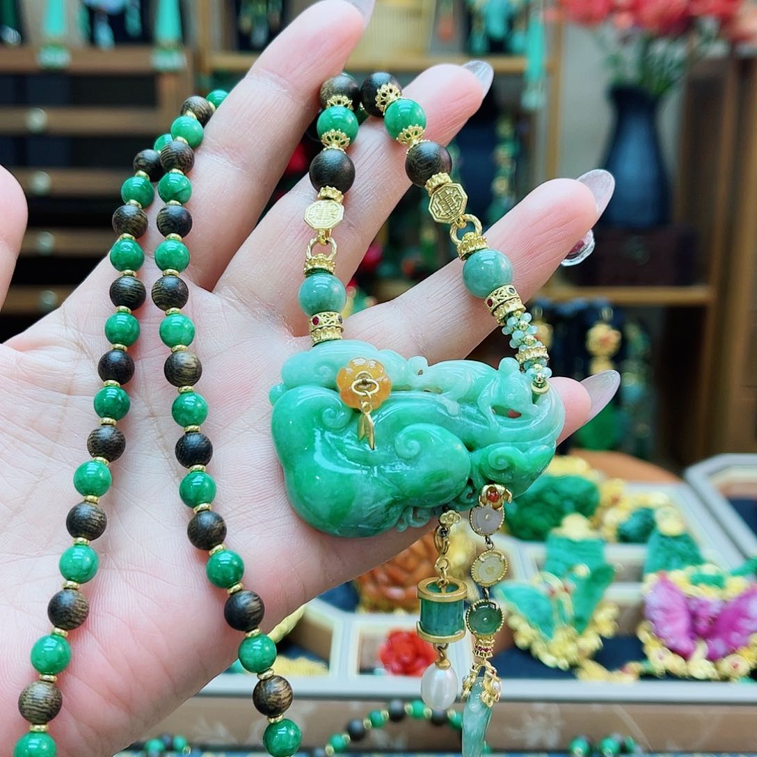 颈饰合金翡翠快***S48小时鉴赏期