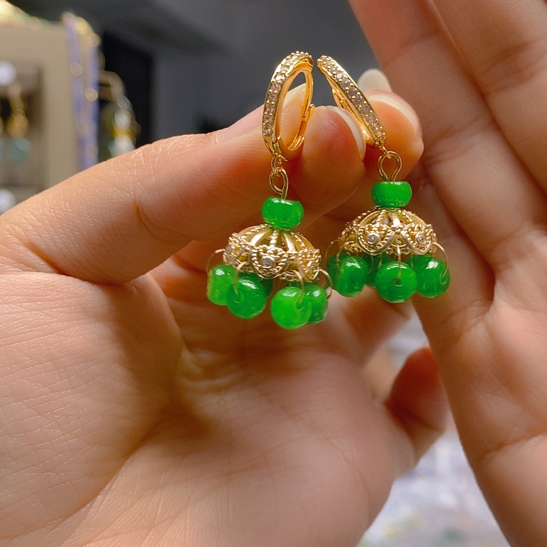 翡翠合金耳饰翡翠